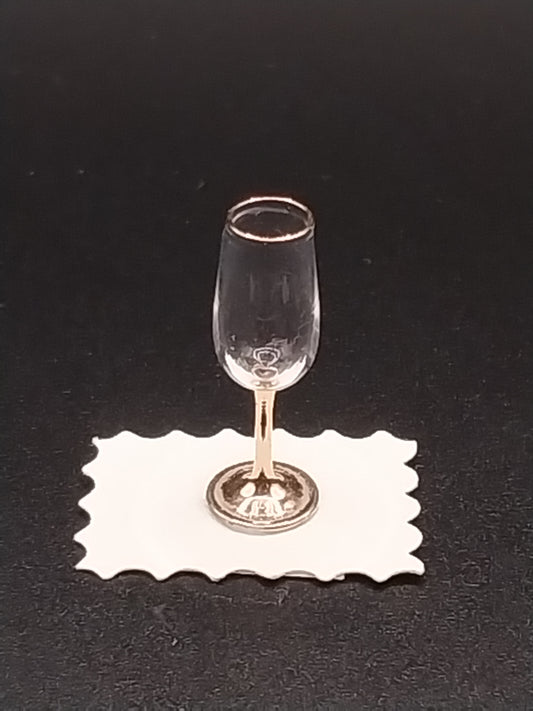 Champagne Glass, Long Stem, Gold