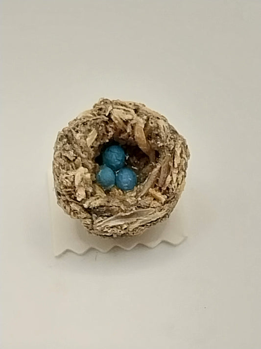 CPW012, Bird Nest with Blue Eggs