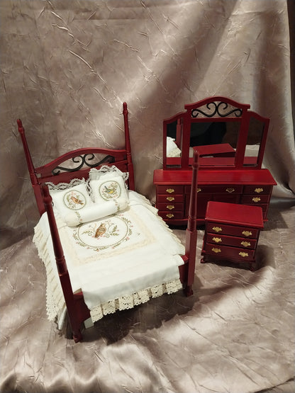 CPW034, Bedroom Set with Handmade Bedspread, MH, 3pcs