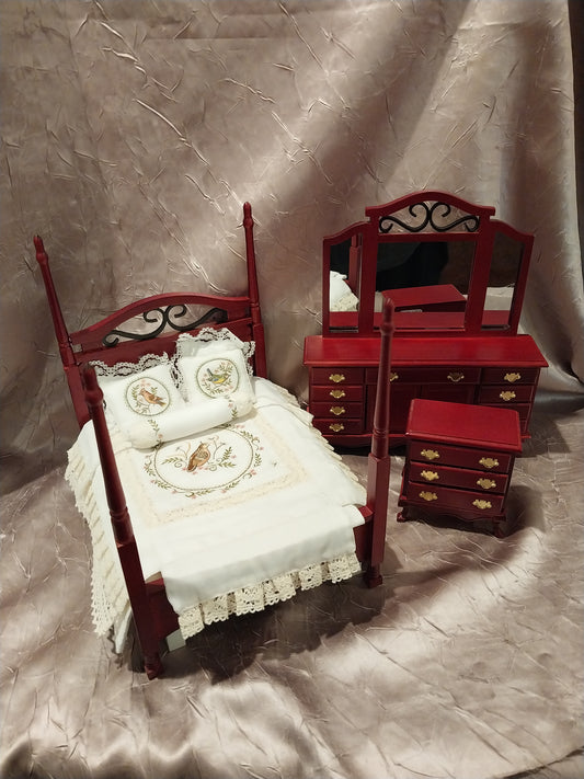 CPW034, Bedroom Set with Handmade Bedspread, MH, 3pcs