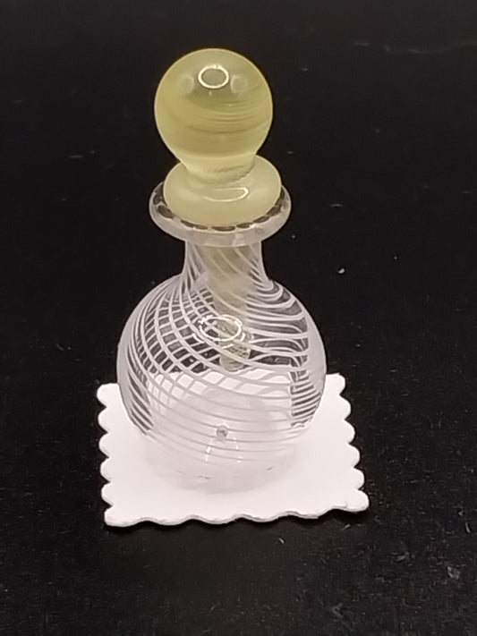 Perfume Bottle with Lid, Hand Blown