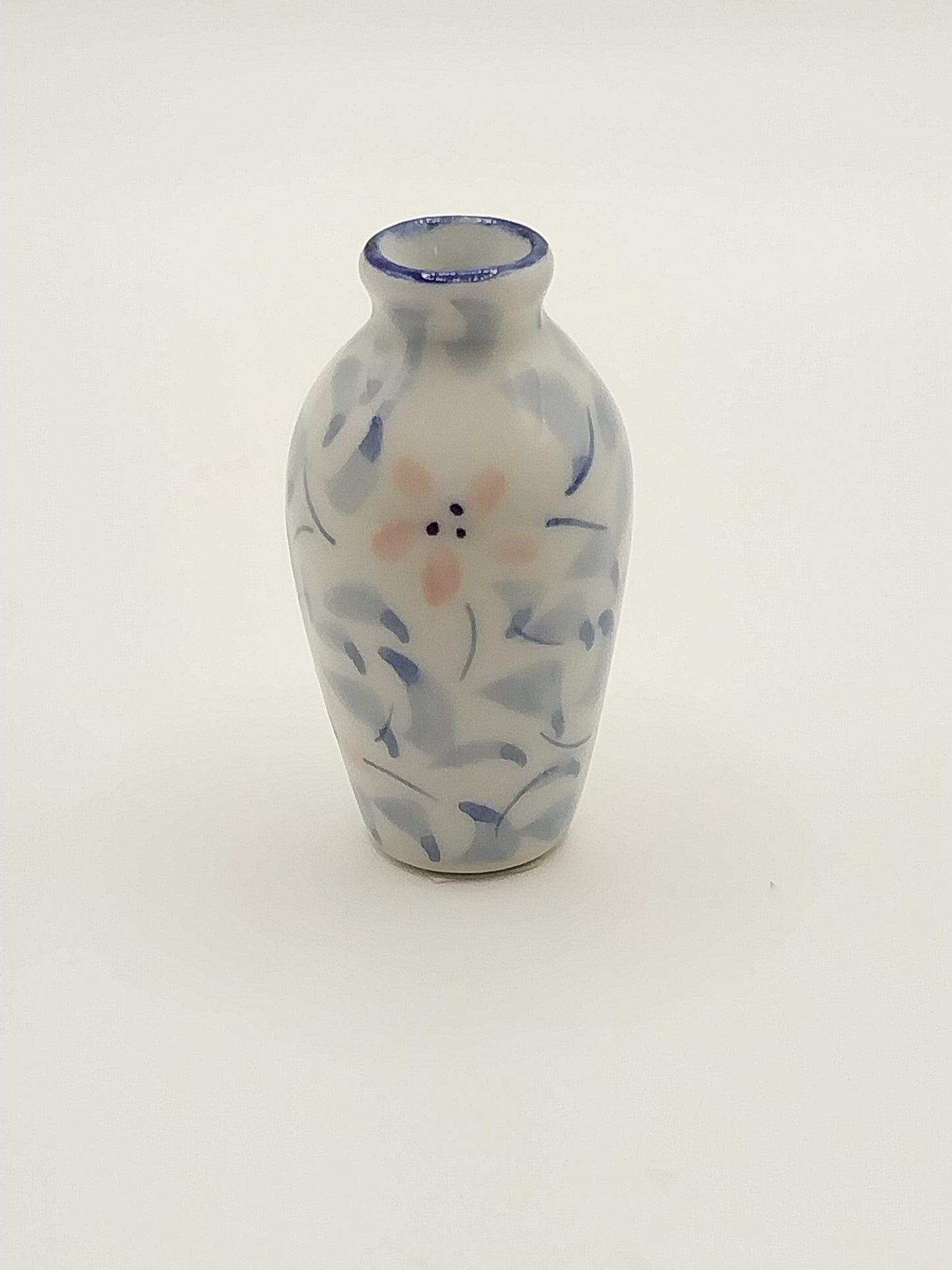 Tall Vase, Blue & White