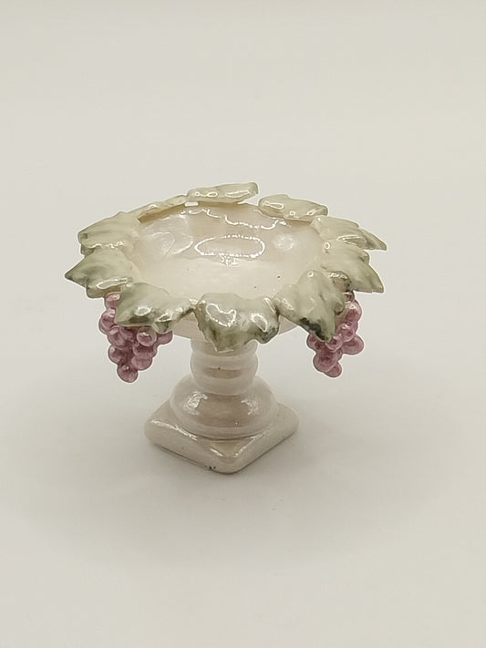 Lusterware Pedestal Bowl with Grapes