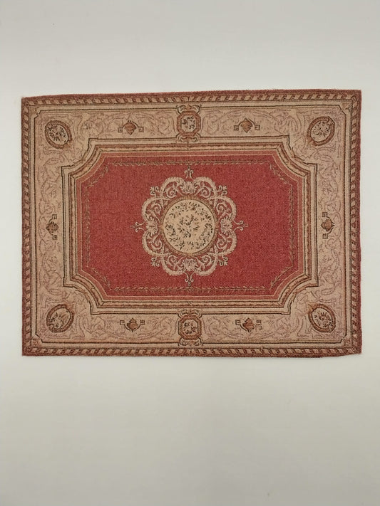 1/2" Scale Rug, Maroon & Brown