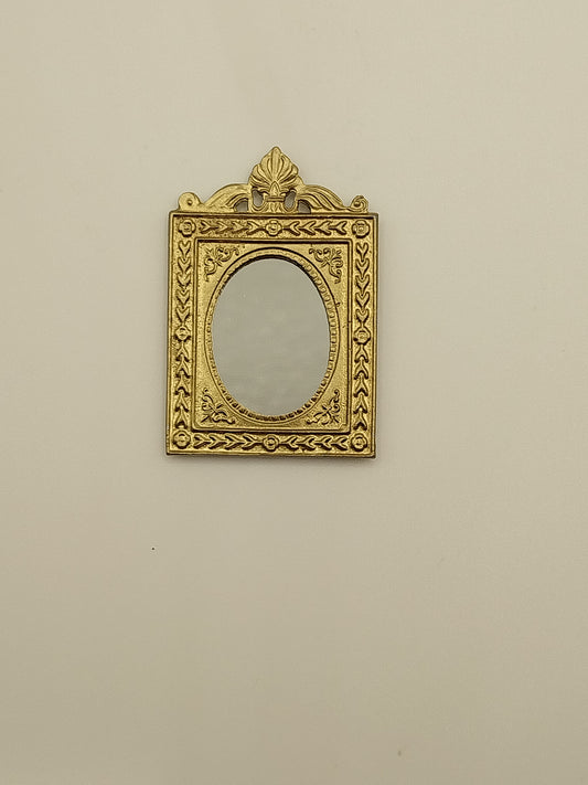 Rectangular Gold Shell Mirror, DISC