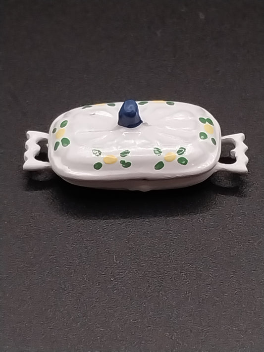 Casserole with Lid, Handpainted