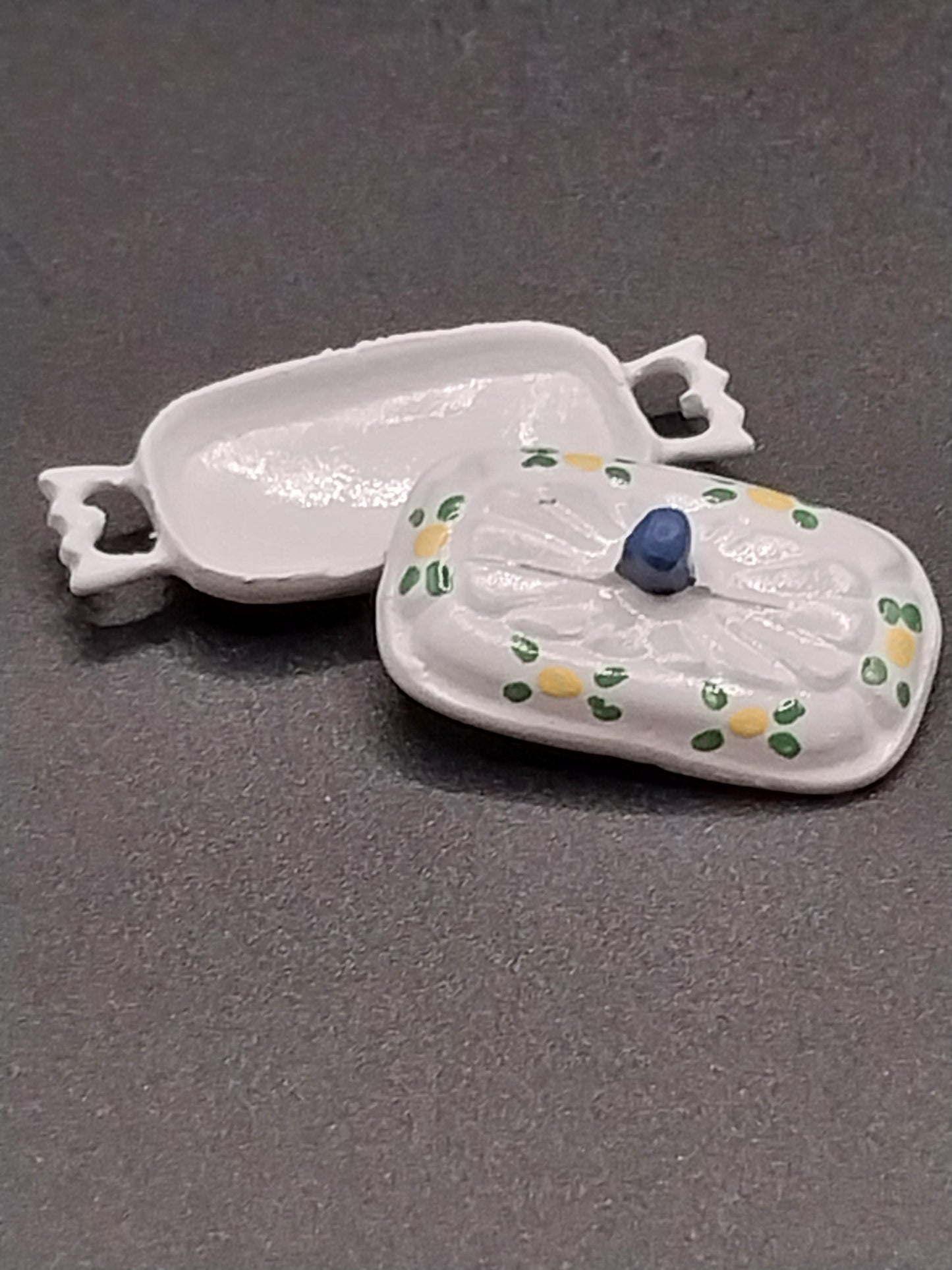 Casserole with Lid, Handpainted