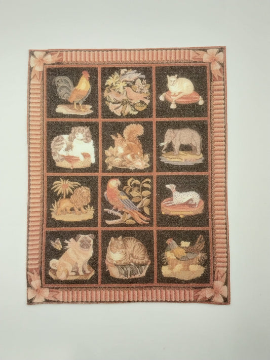 Rug, Animal Block Motif, #613