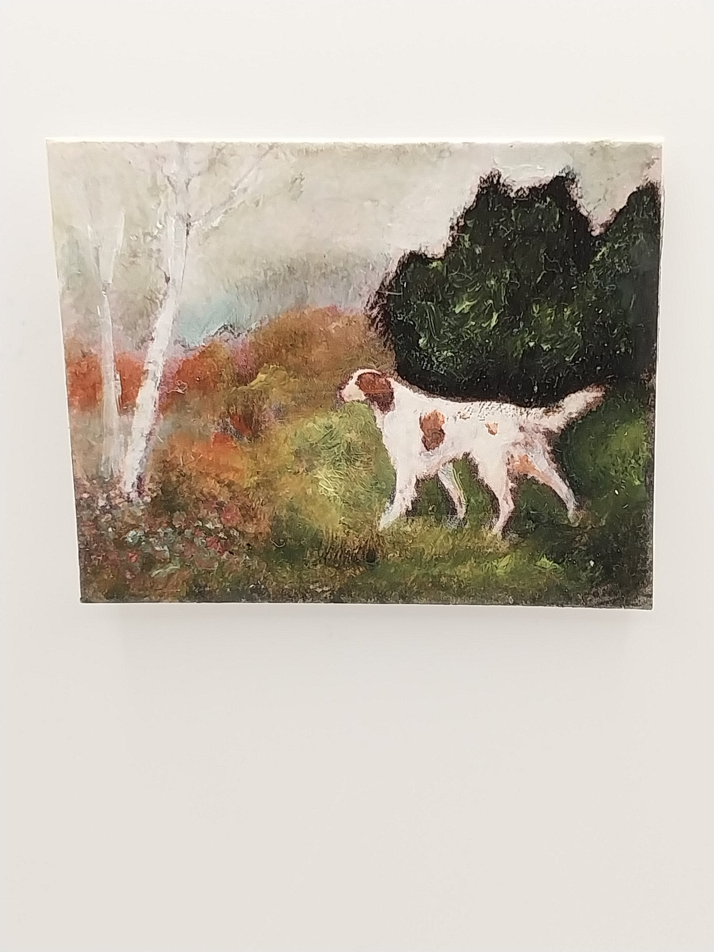 Oil Painting, Pointer Dog