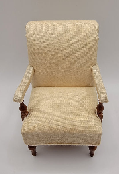 Oxford Chair, Creamy Yellow, Walnut