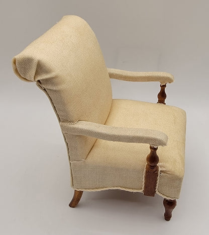 Oxford Chair, Creamy Yellow, Walnut