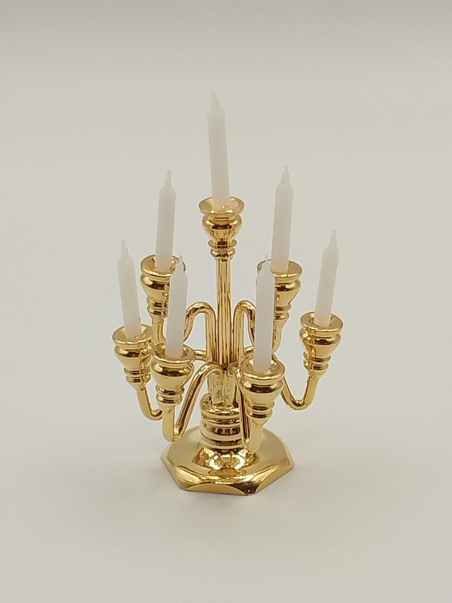 7 Arm Candelabra, Brass, Non Electric