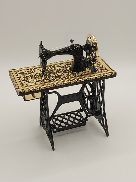 Sewing Machine, 24K Gold Decor