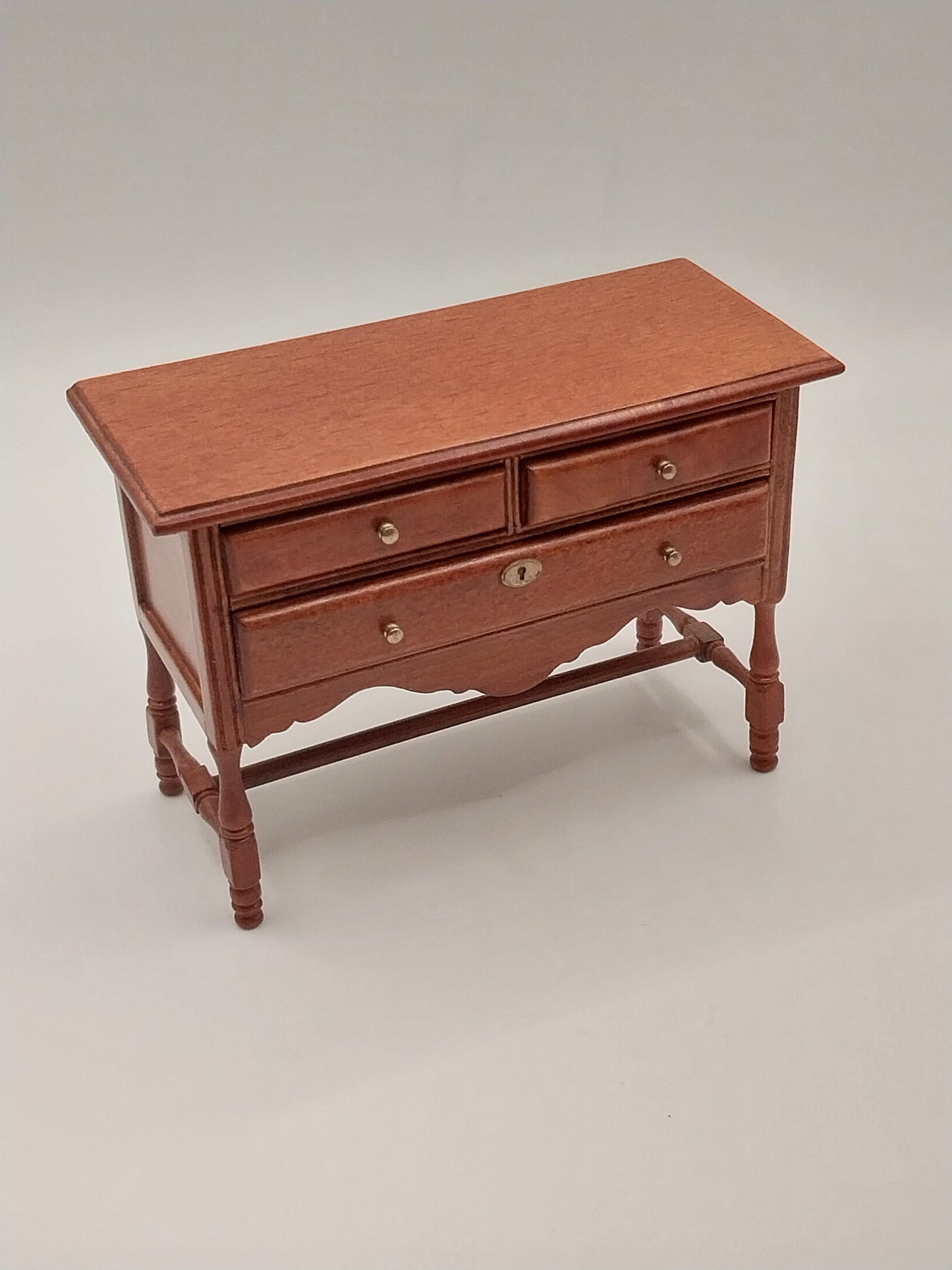 Tudor Table 3 Drawers, Walnut