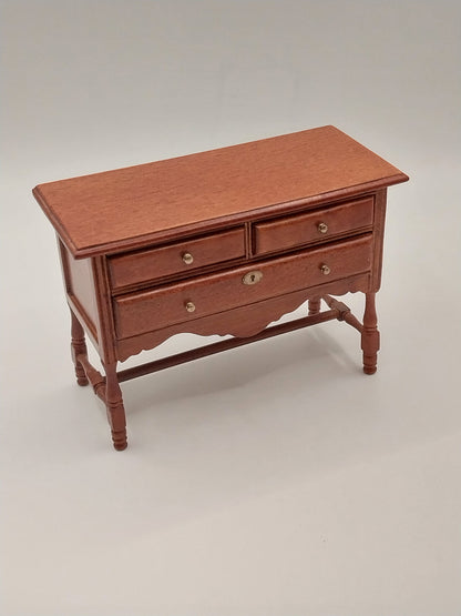 Tudor Table 3 Drawers, Walnut