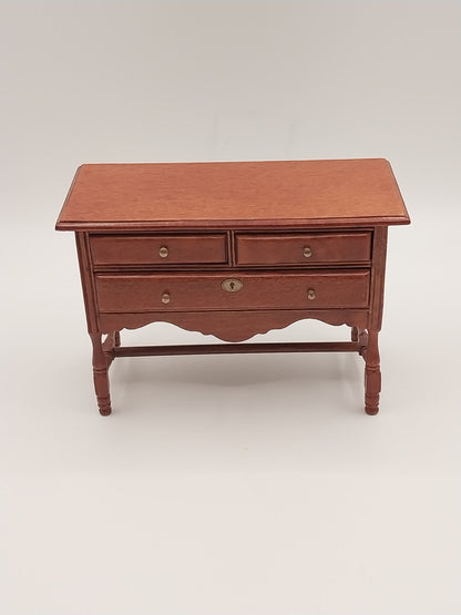 Tudor Table 3 Drawers, Walnut