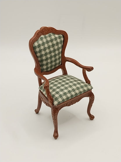 Provence Arm Chair, Green Check, NWN