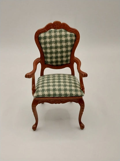 Provence Arm Chair, Green Check, NWN