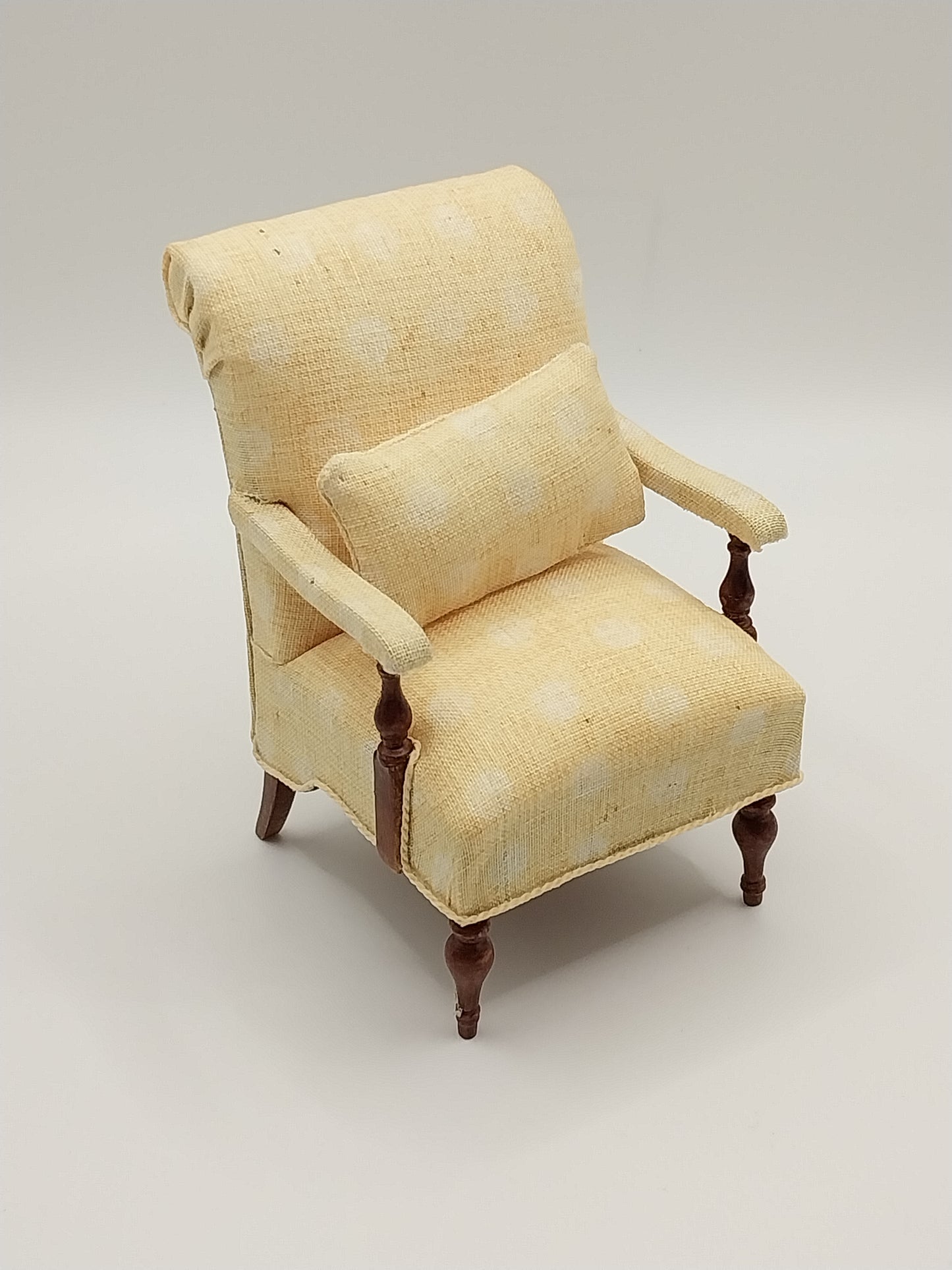 Oxford Chair, Yellow, Walnut