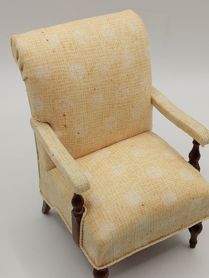 Oxford Chair, Yellow, Walnut