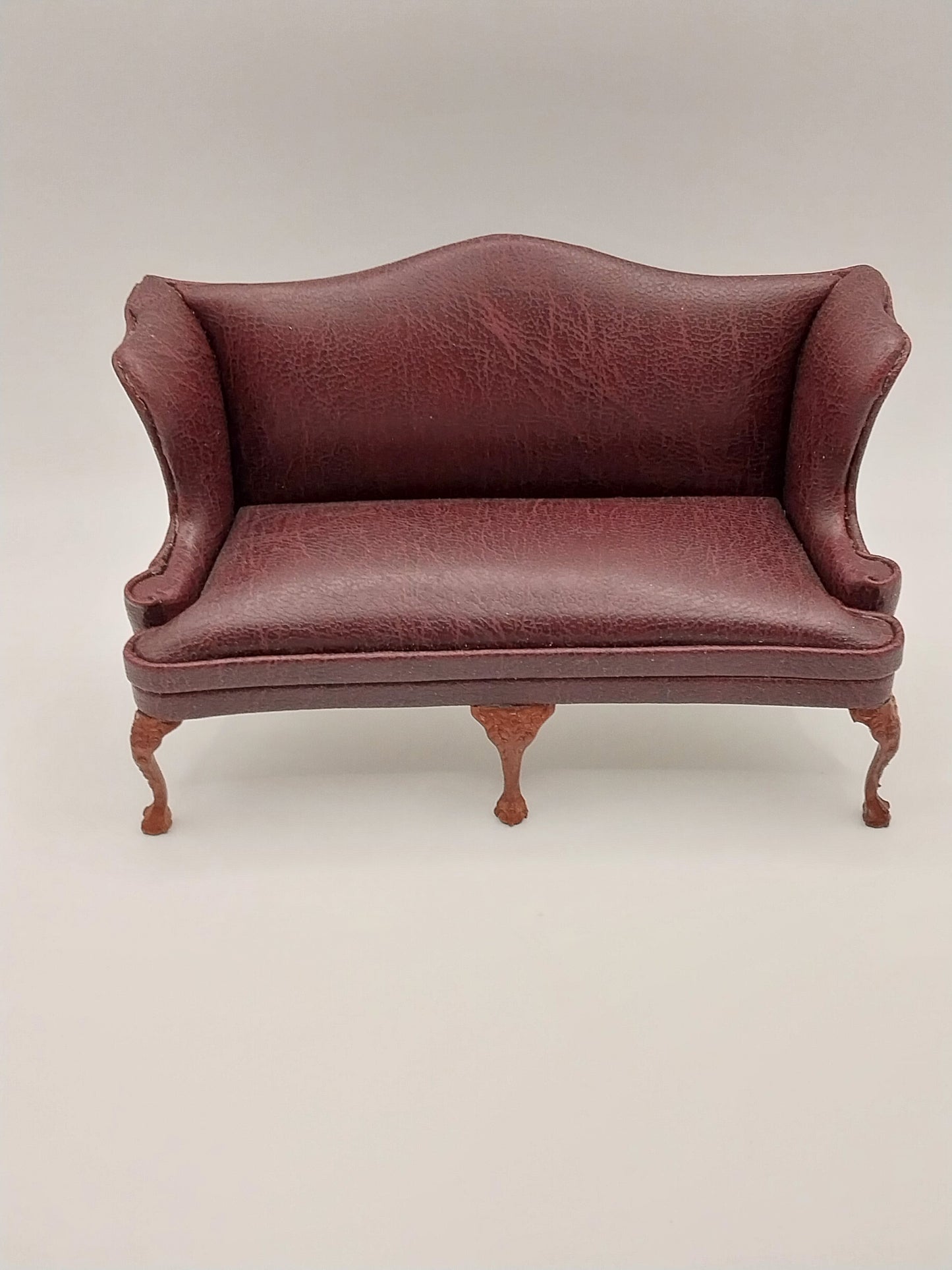 Mayes Leather Sofa, Burgundy, NWN