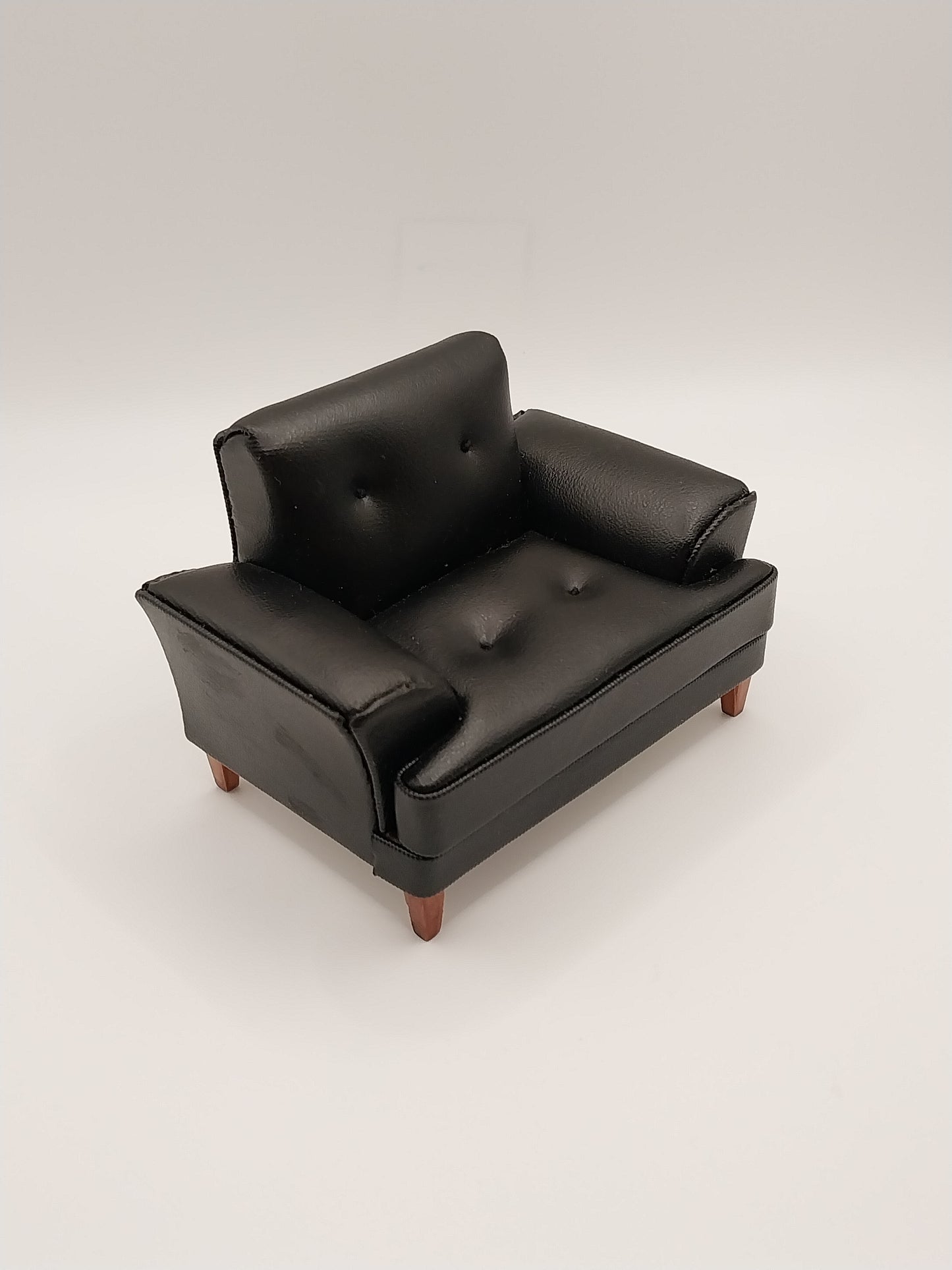 Wakefield Modern Sofa & 2 Chairs, Black Leather