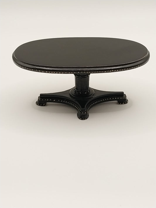 Oval Coffee Table, Black, Gold