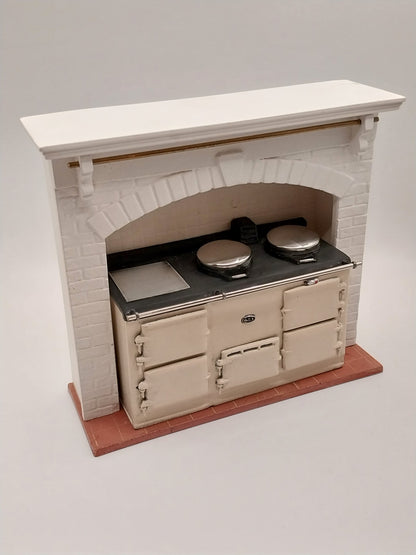 Stove Surround with AGA Stove, Cream