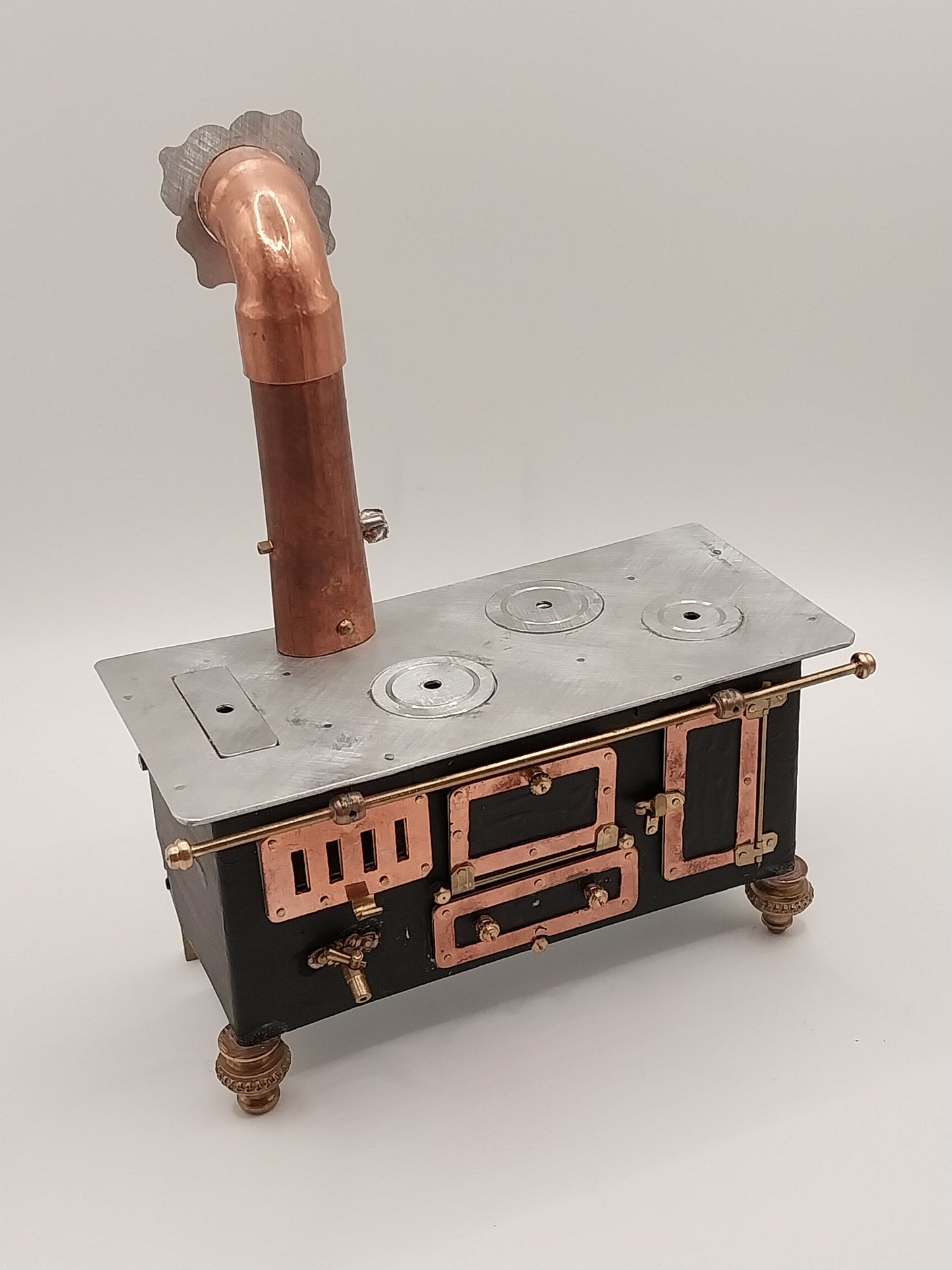 AGA Stove, Copper & Metal, Handmade