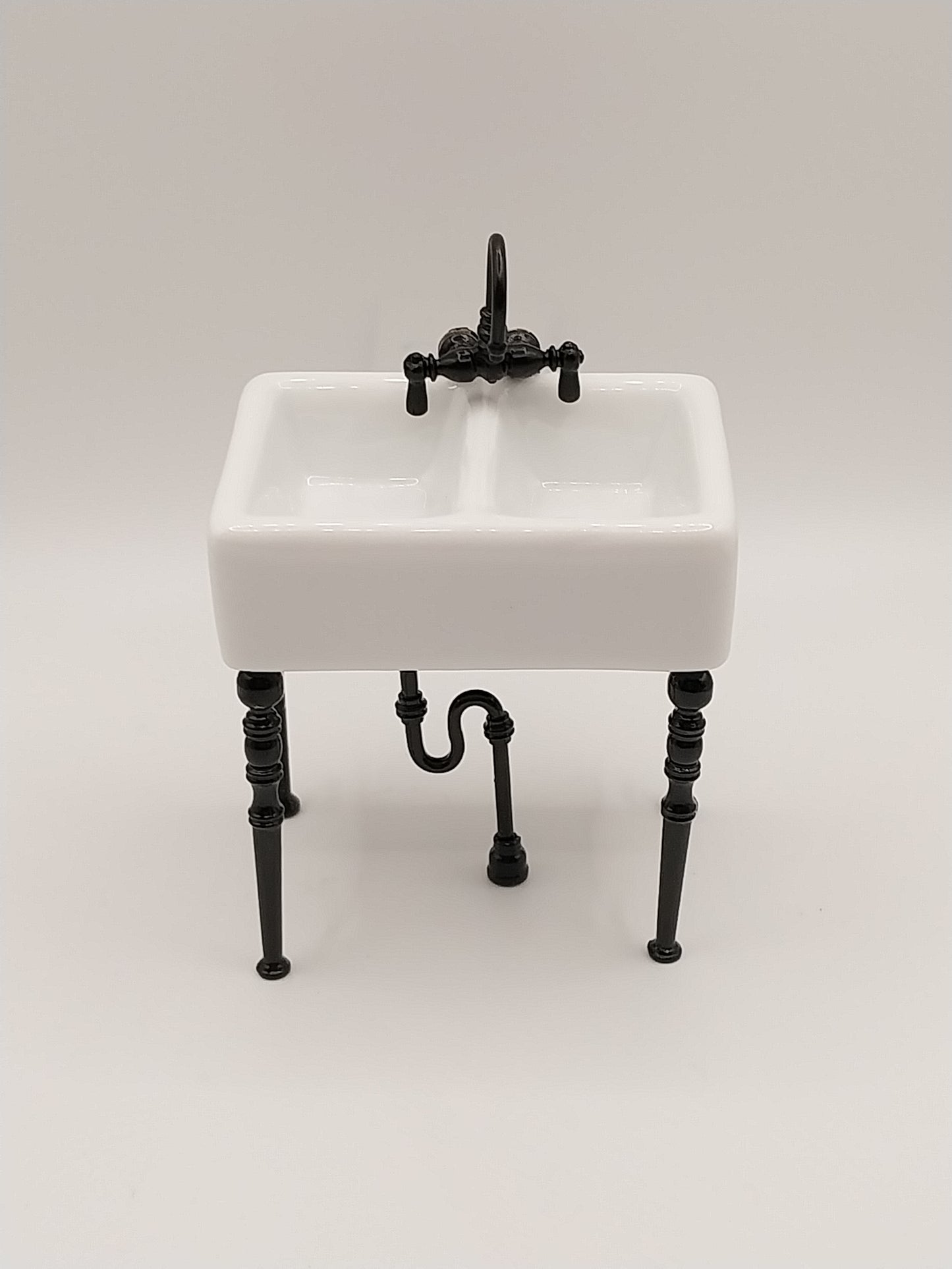 CBB773, Small Porcelain Sink, Black