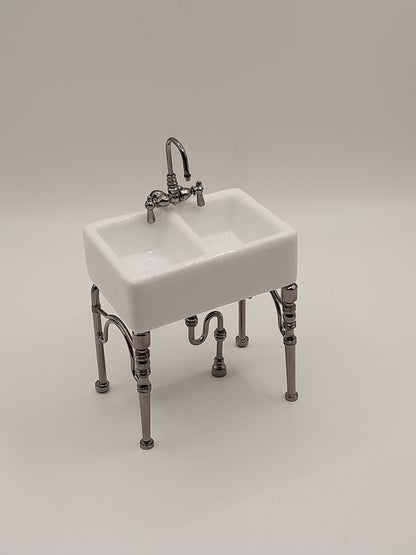 CBB774, Small Porcelain Sink, Chrome