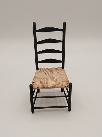 Shaker Ladderback Chair, Distressed Black