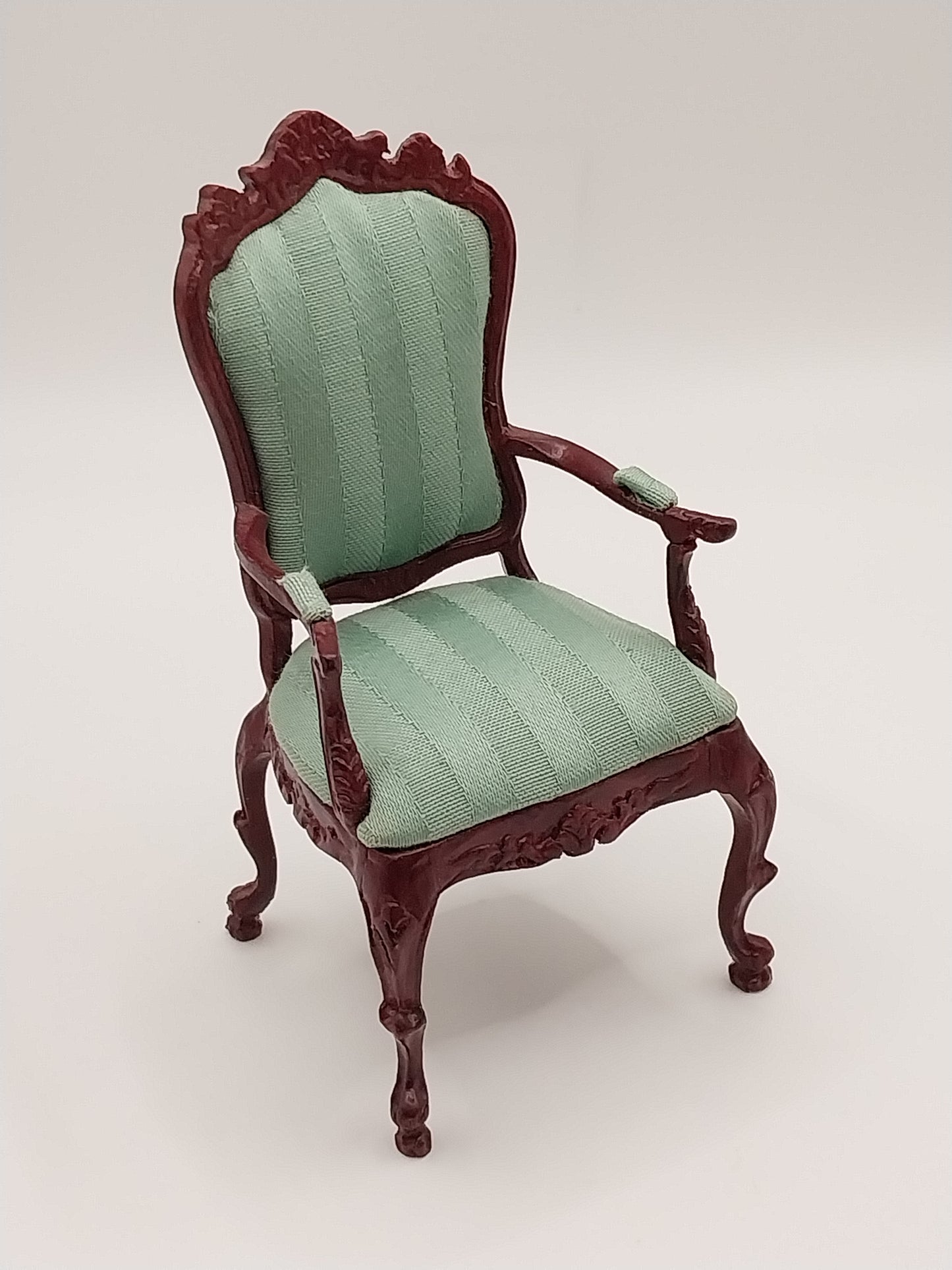 Buckingham Arm Chair, MH, Green Stripe