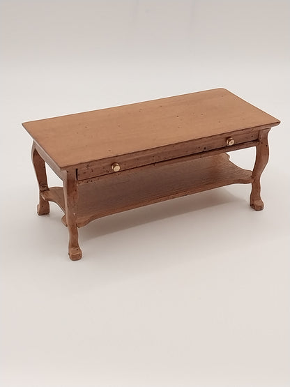 Coffee Table with Drawer, Fruit Wood