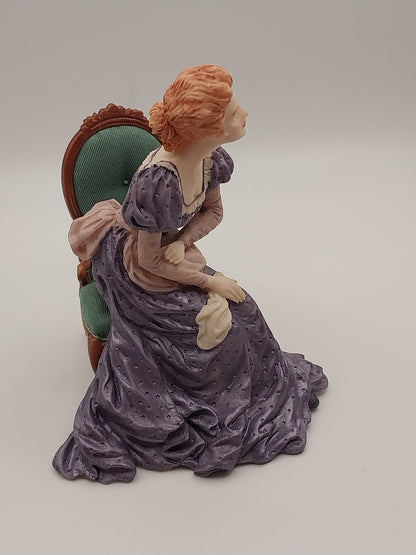 Victorian Lady Sitting, Katherine, Purple Dress