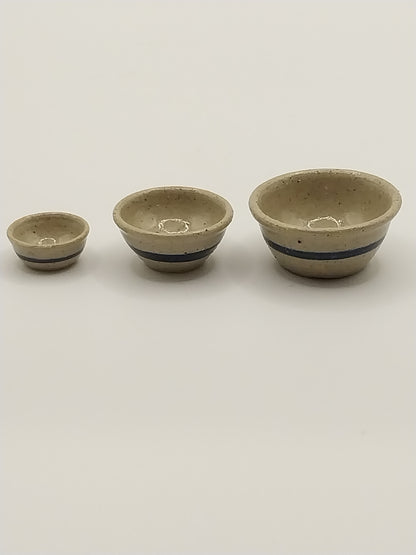 Nesting Bowl Set, Pottery, 3pc