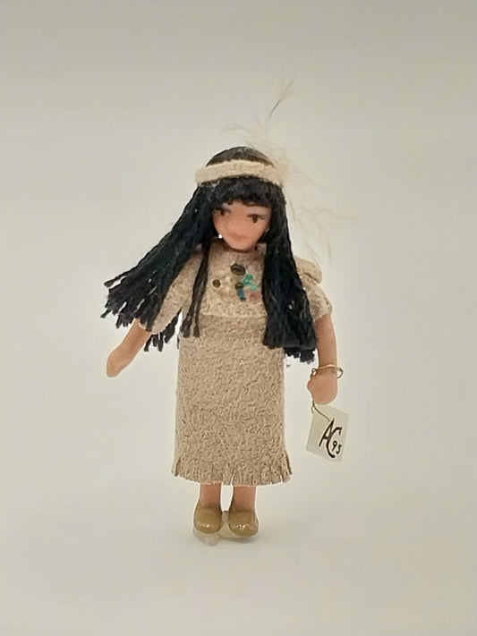 Porcelain American Indian Baby Doll