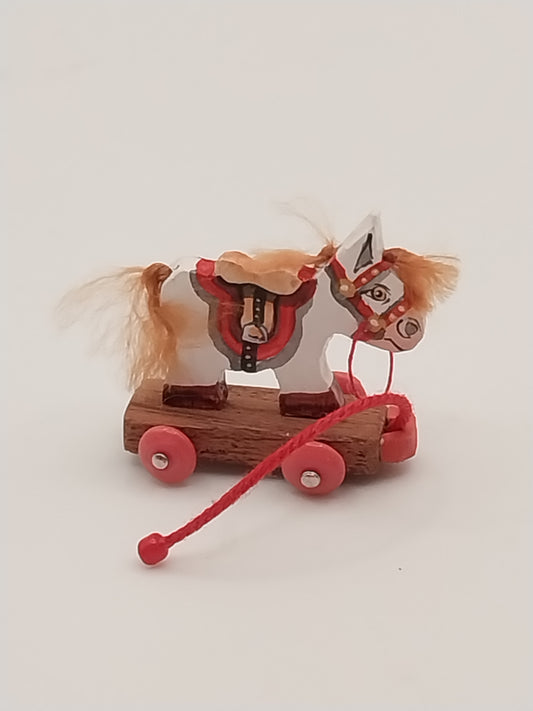 Pull Toy, Burro, Handpainted