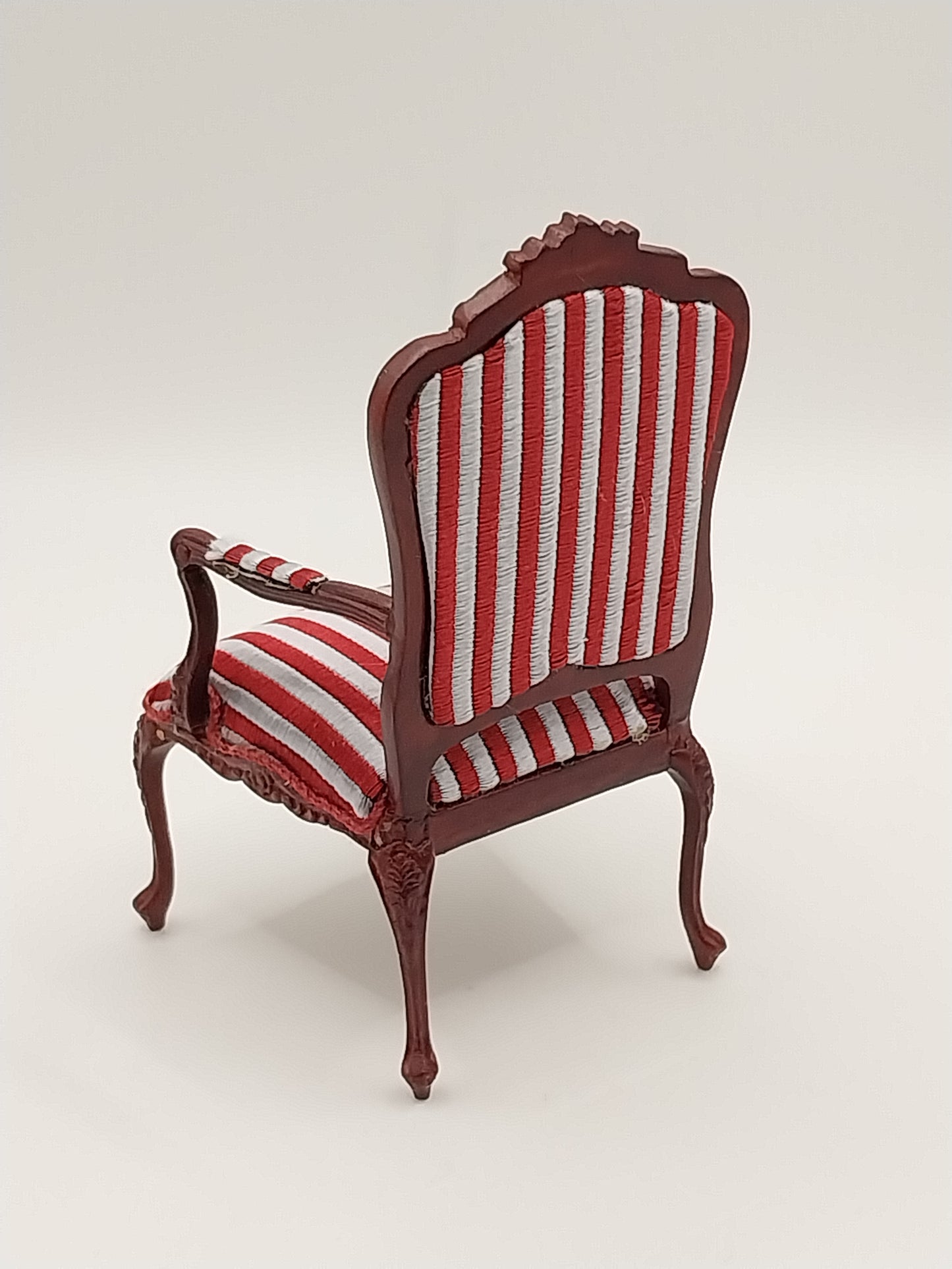 Palais Arm Chair, Grey & Red Stripe, MH