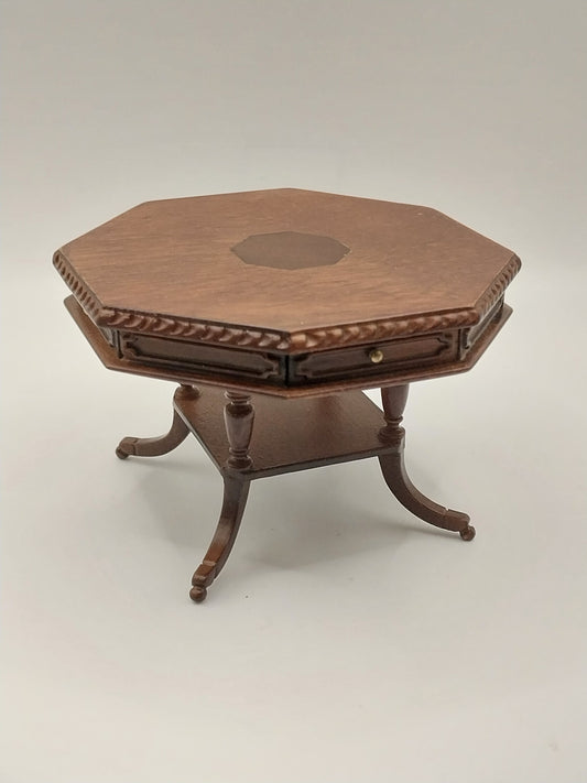 William IV Octagon Center Table, Walnut