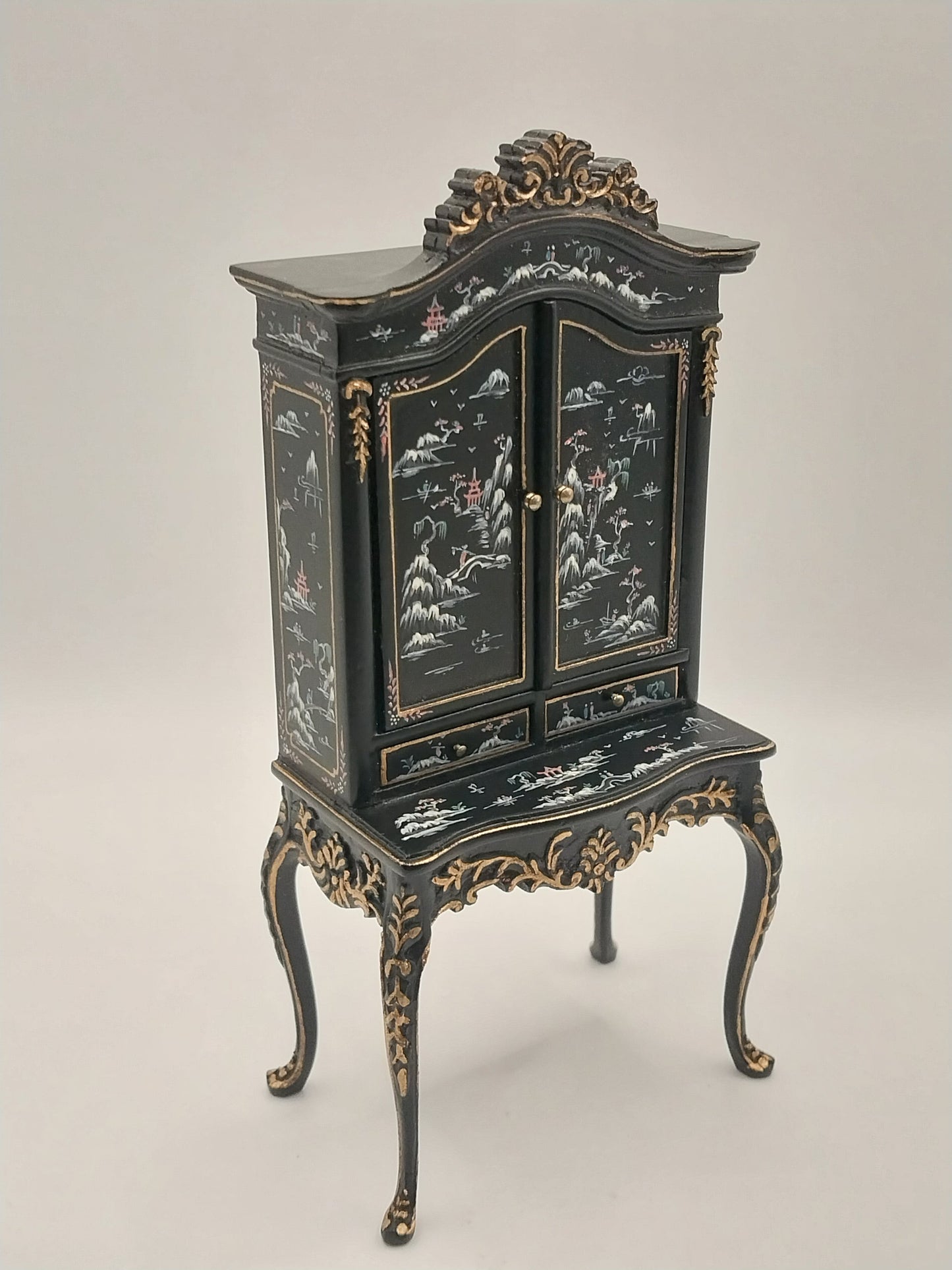 Chinoiserie Desk, Black