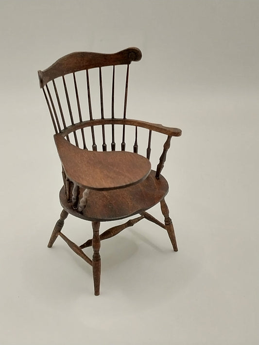 Comb Back Writing Arm Chair, Walnut