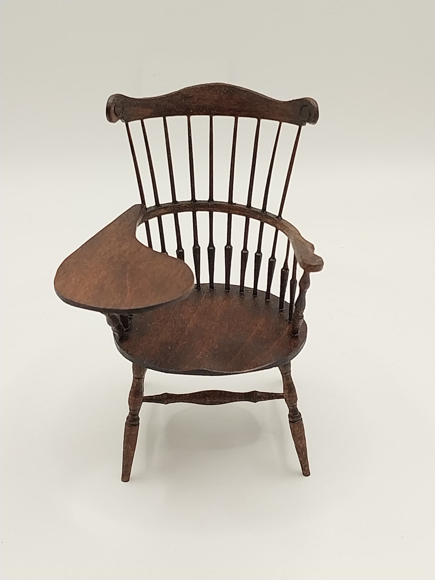 Comb Back Writing Arm Chair, Walnut