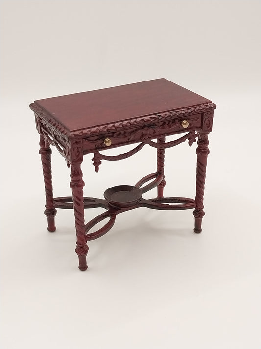 Carved Side Table with Swag Trim, MH