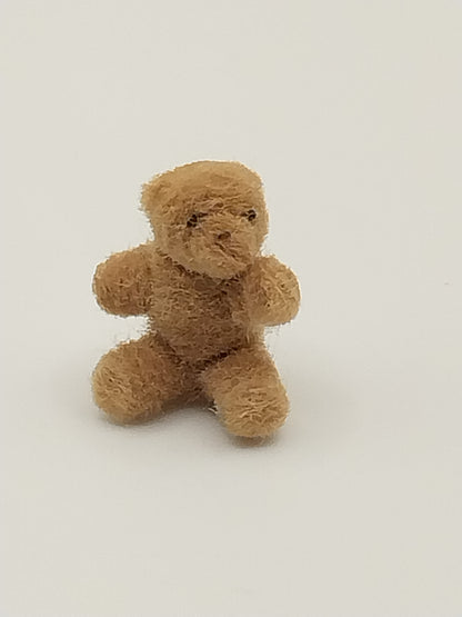 1/2" Scale Bear Toy, Light Brown, Handmade