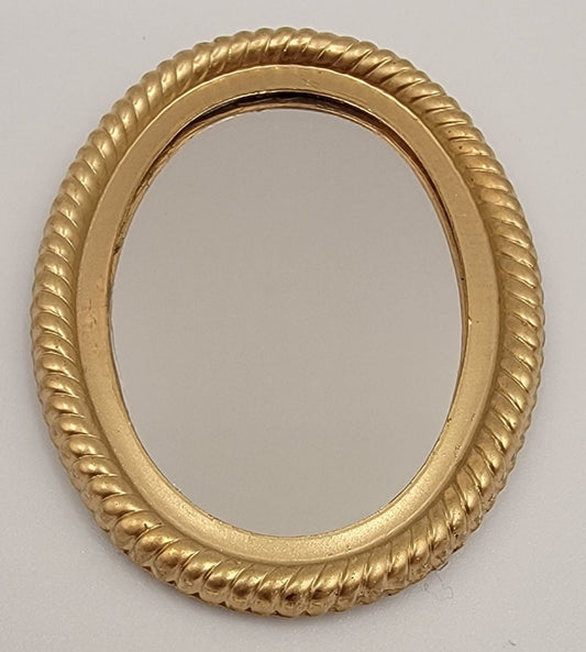 Oval Mirror, Small, Gold