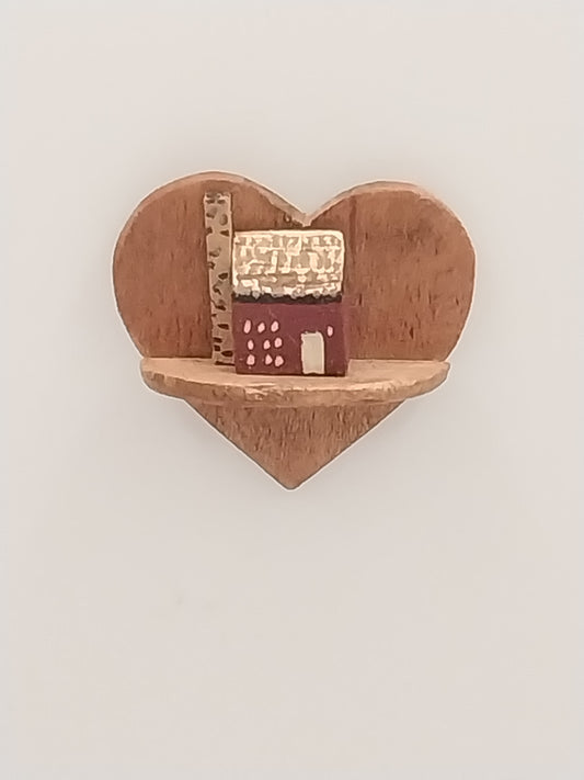 Country Heart Wall Plaque with Farmhouse