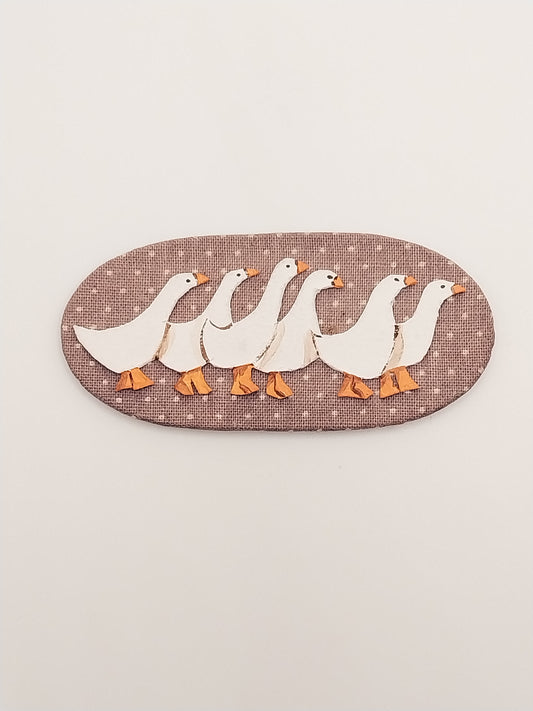 Country Wall Plaque, Row Of Geese