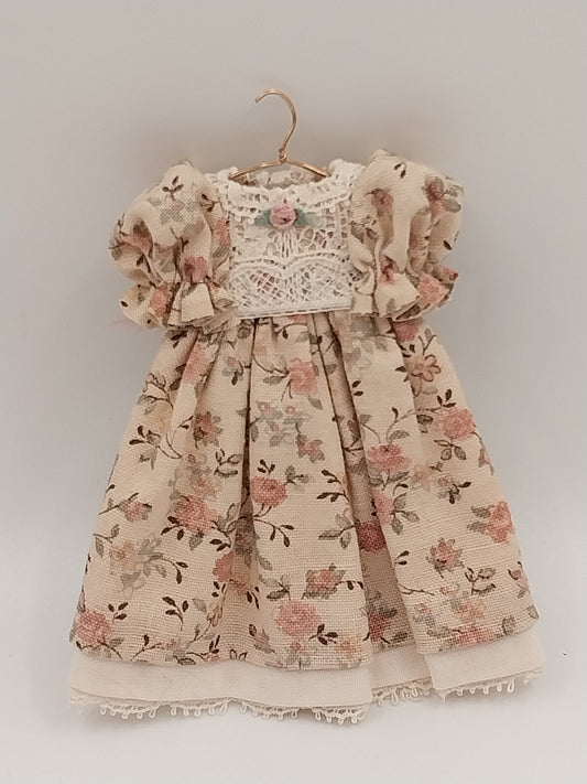 Ecru Floral Girl Dress