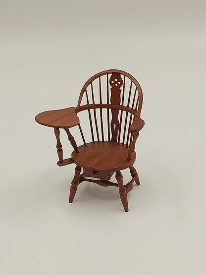 1/2" Scale Windsor Writing Desk Chair, Cherry